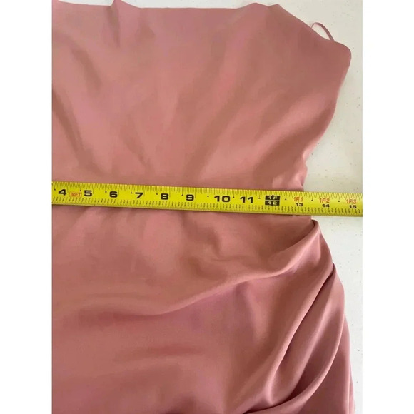 Showpo Dazzling Lights Cowl Drape MIDI Dress Pink Peach Satin Size 6‎ US 0209 - Picture 12 of 16